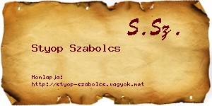 Styop Szabolcs névjegykártya
